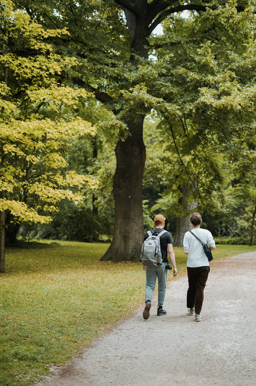 seniors walking in park