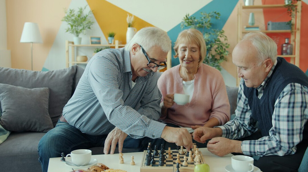 seniors playing games