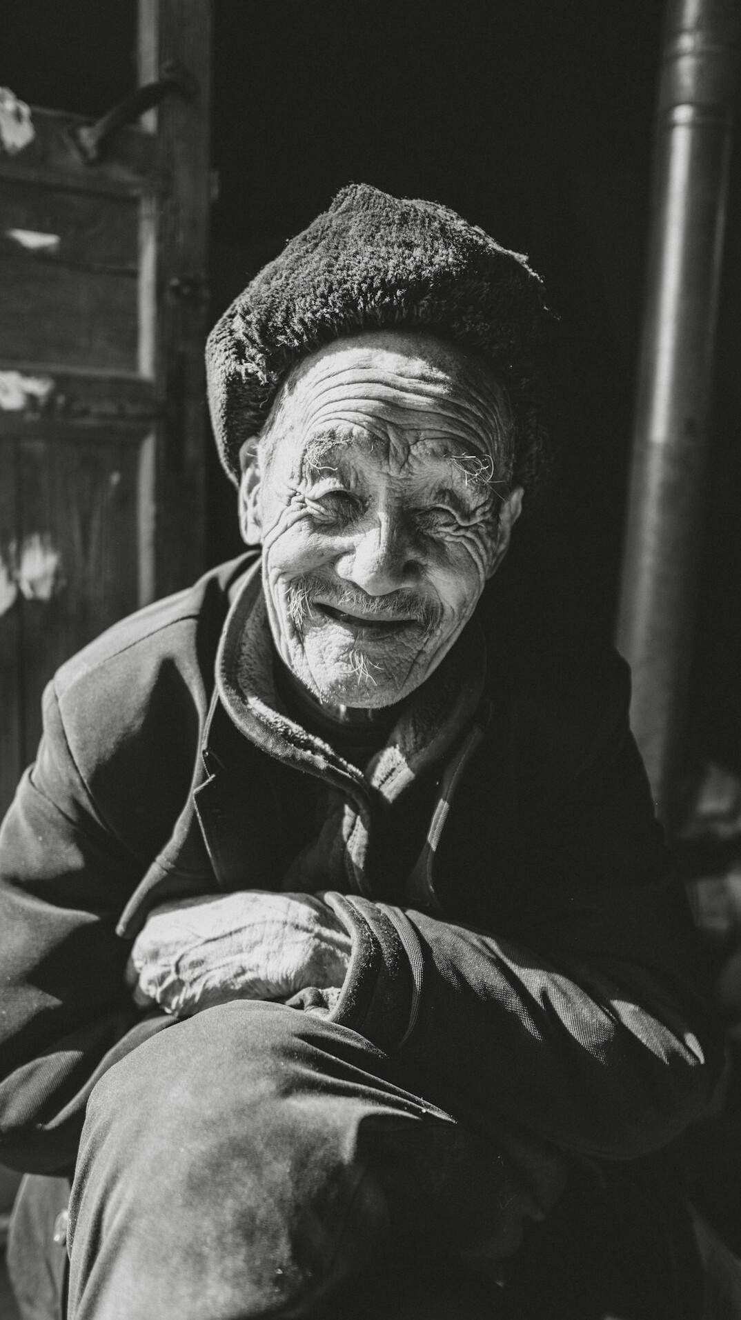 Portrait of a smiling elderly Swiss man