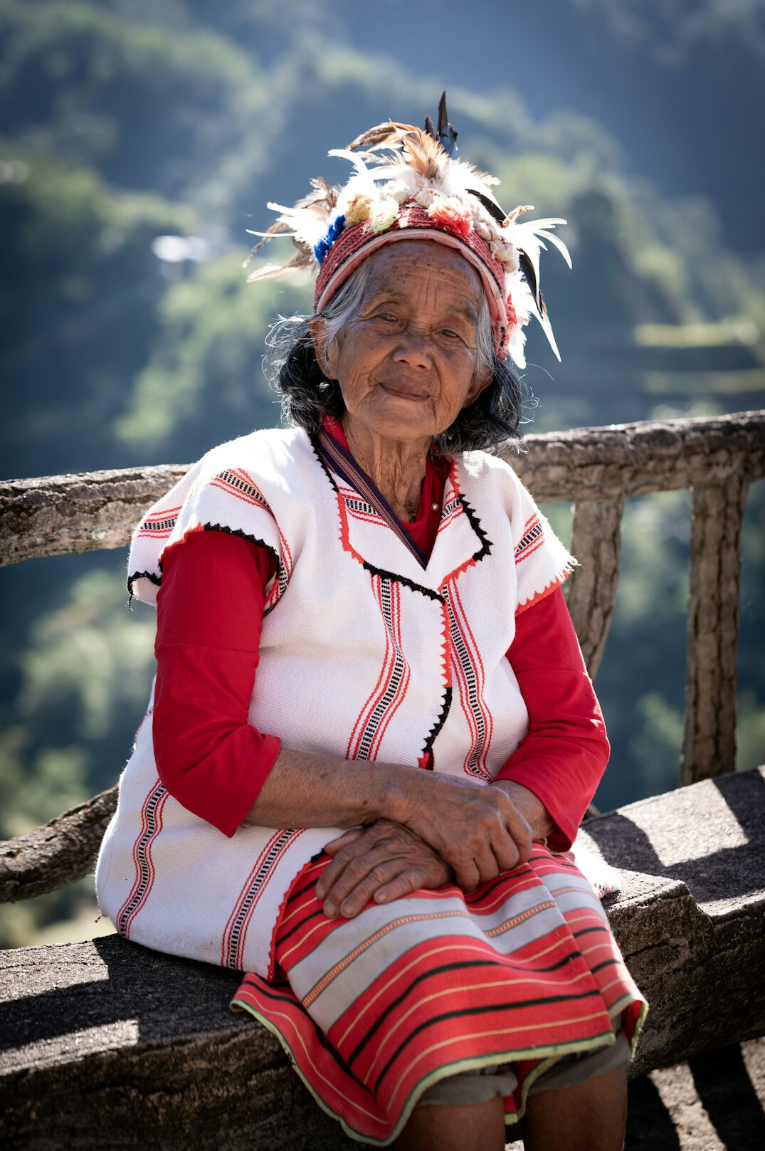 Portrait of a smiling elderly Swiss woman